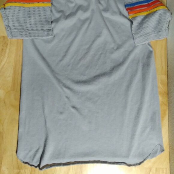 Vintage 70s Wrights Locker Tops Rainbow Stripes Athletic T-Shirt - Picture 5 of 7